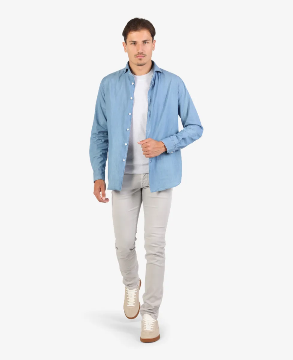 Xacus Jeans shirt - Denimblauw 2 Xacus Xacus Jeans shirt - Denimblauw