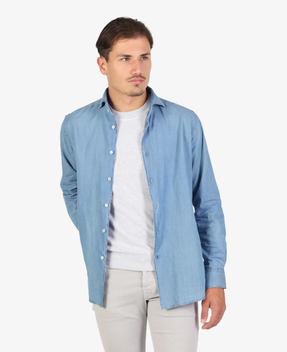 Xacus Jeans shirt - Denimblauw 3 Xacus Xacus Jeans shirt - Denimblauw