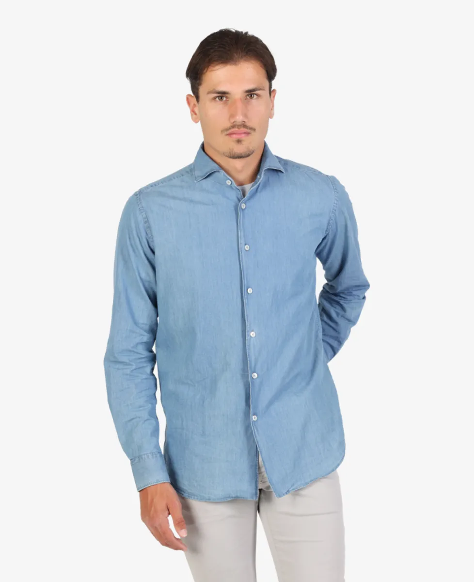 Xacus Jeans shirt - Denimblauw 4 Xacus Xacus Jeans shirt - Denimblauw