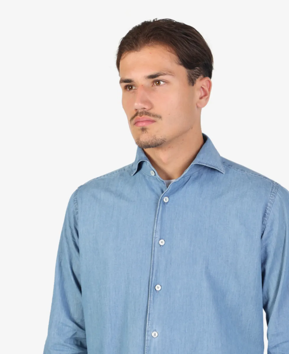 Xacus Jeans shirt - Denimblauw 5 Xacus Xacus Jeans shirt - Denimblauw