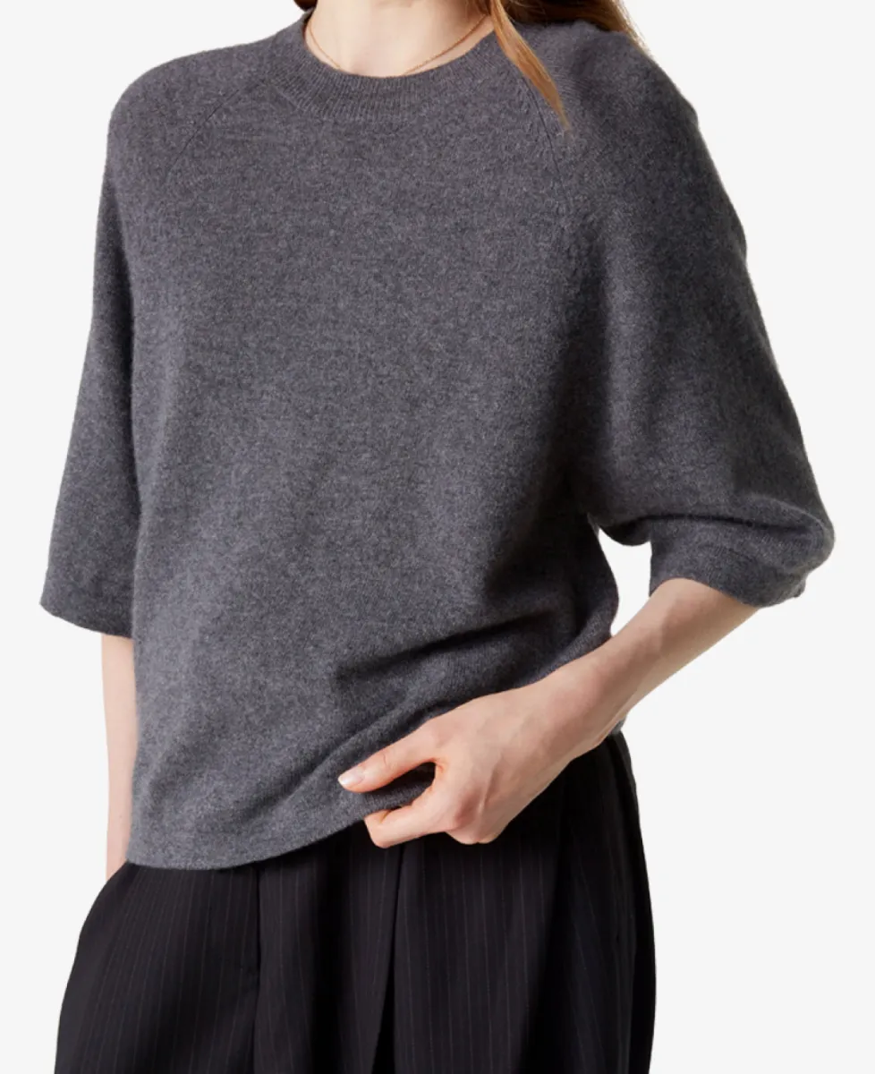 Absolut cashmere Tshirt km - Dark Grey Melange 4 Absolut cashmere Absolut cashmere Tshirt km - Dark Grey Melange