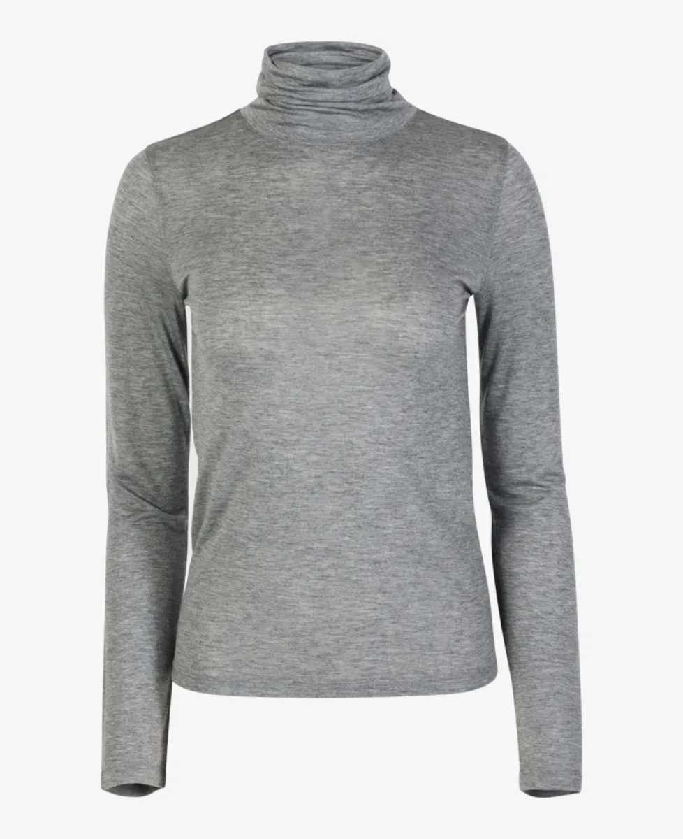 Absolut cashmere Tshirt lm - Grey Melange 1 Absolut cashmere Absolut cashmere Tshirt lm - Grey Melange