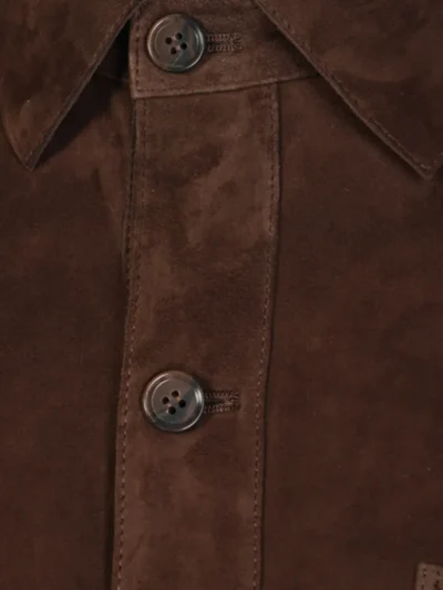 Arma Arma Overshirt Suede - Mud Brown