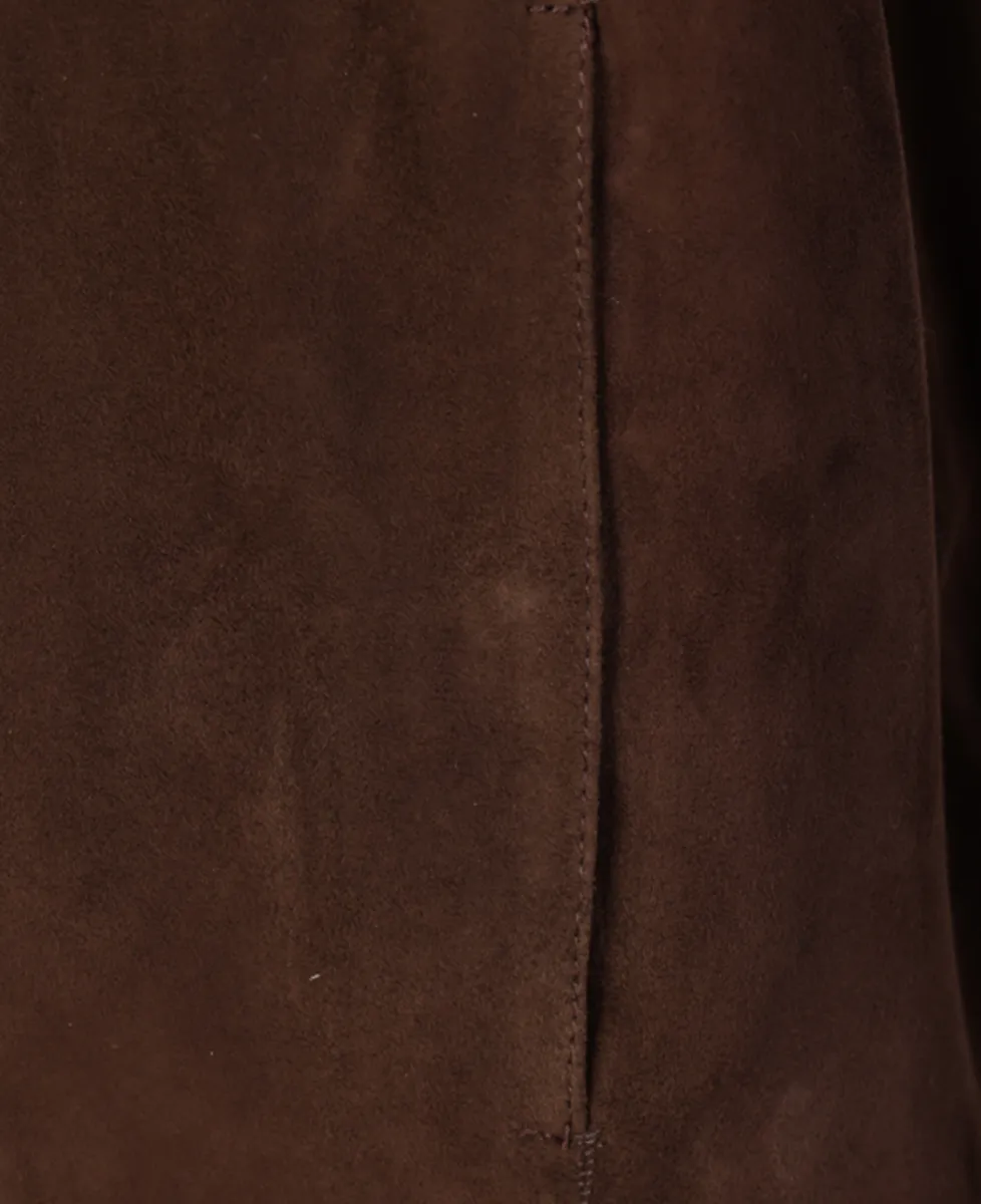 Arma Overshirt Suede - Mud Brown 4 Arma Arma Overshirt Suede - Mud Brown
