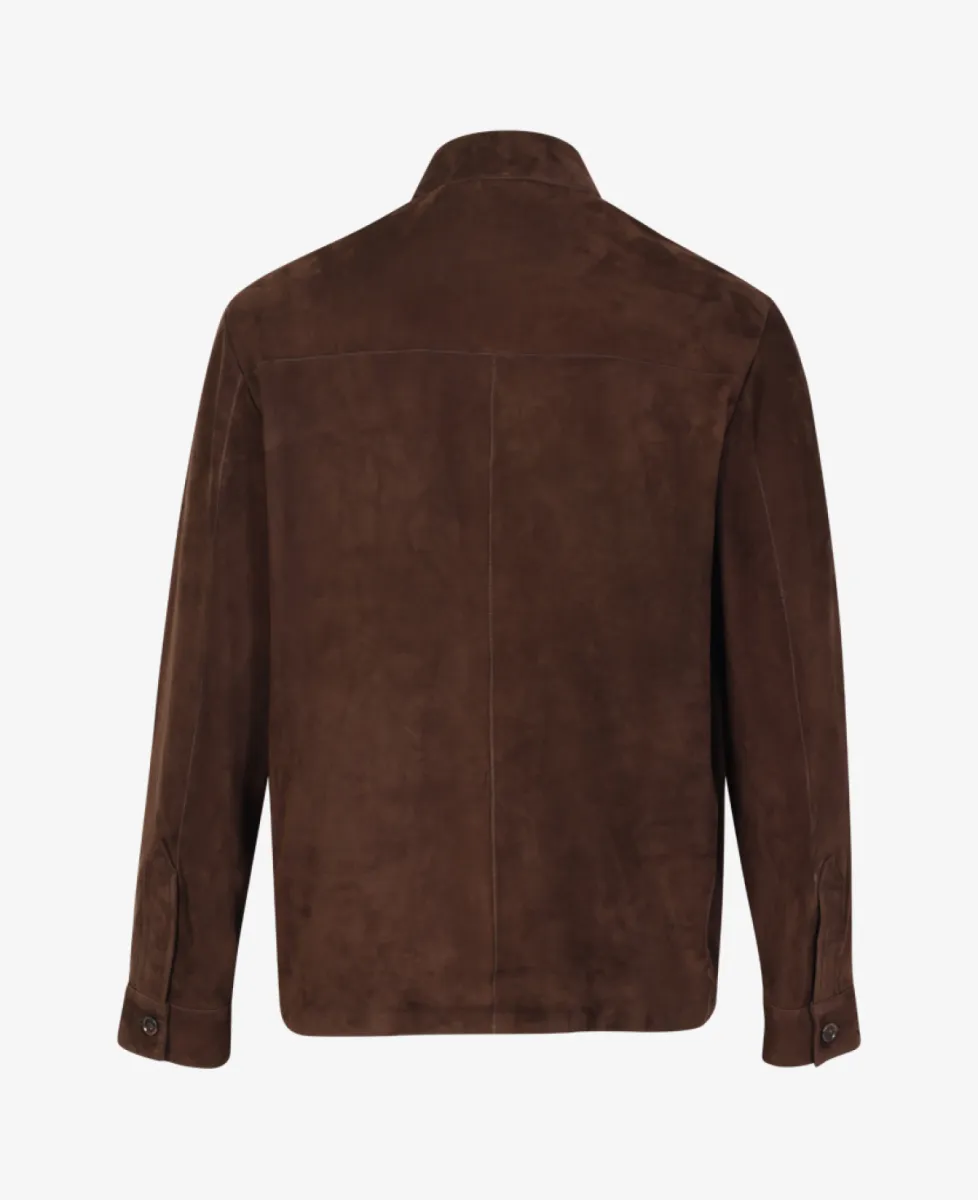 Arma Overshirt Suede - Mud Brown 6 Arma Arma Overshirt Suede - Mud Brown