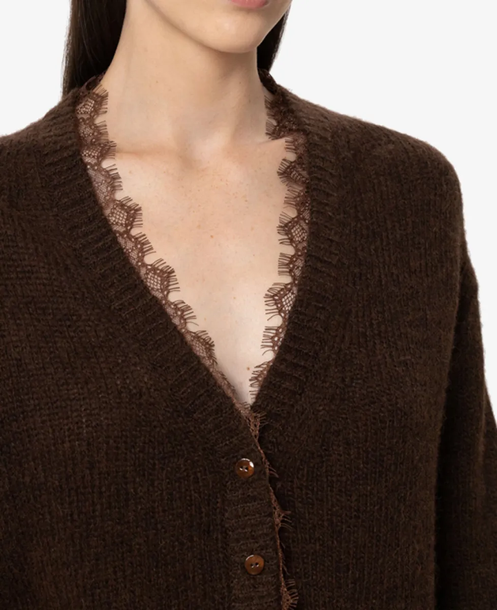 Luisa Cerano Strickjacke - marone 3 Luisa Cerano Luisa Cerano Strickjacke - marone