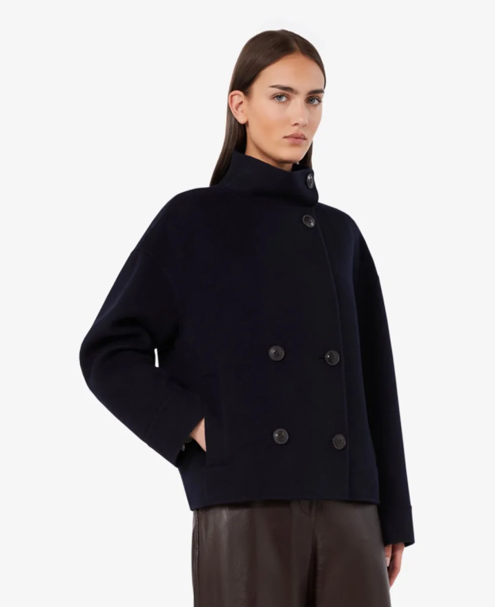 Max Mara Mantel - 006 Navy 3 Max Mara Max Mara Mantel - 006 Navy