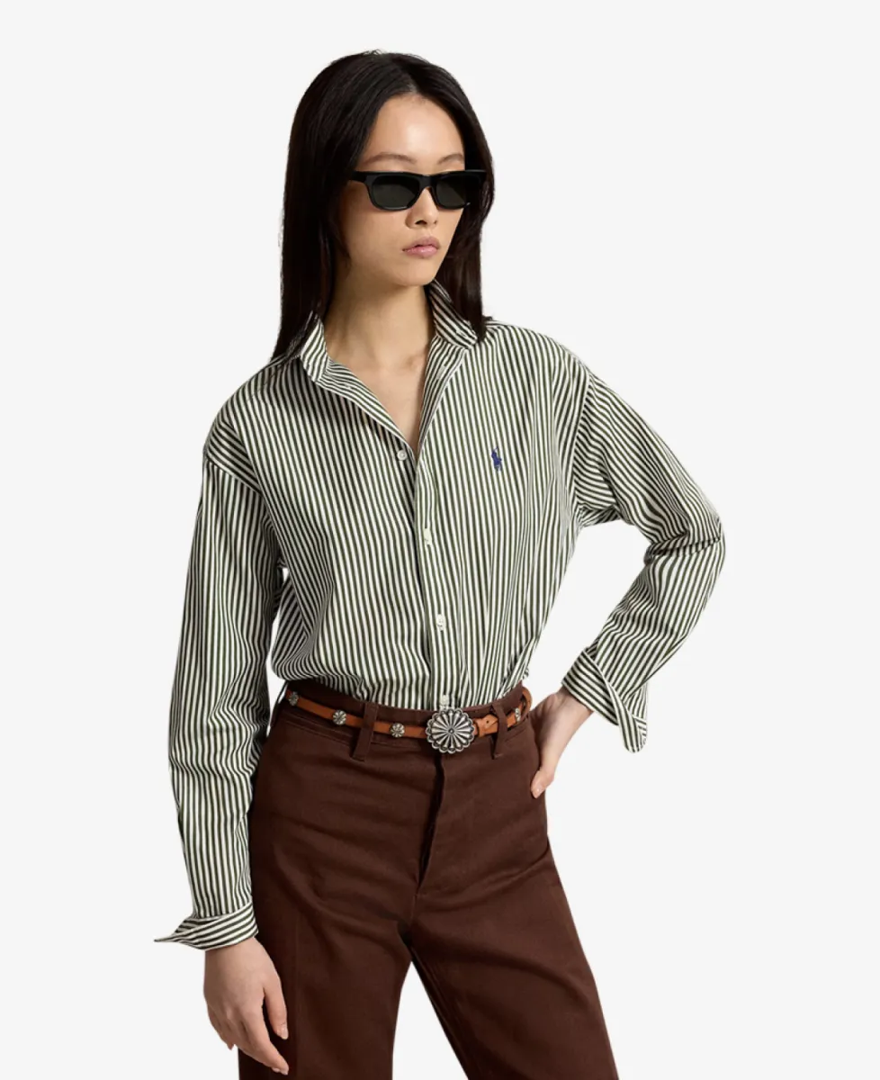 Ralph Lauren Blouse - 1936 CLASSIC DRAB-WHITE 3 Ralph Lauren Ralph Lauren Blouse - 1936 CLASSIC DRAB-WHITE