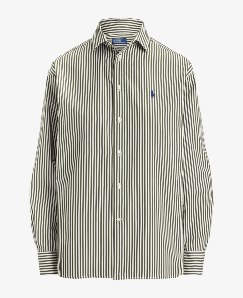 Ralph Lauren Blouse - 1936 CLASSIC DRAB-WHITE 1 Ralph Lauren Ralph Lauren Blouse - 1936 CLASSIC DRAB-WHITE