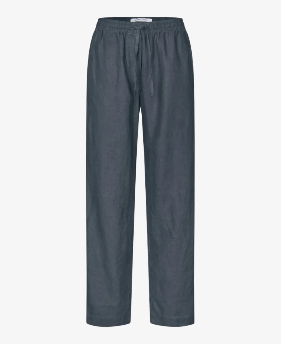 Samsoe Samsoe Broek - Middelblauw 1 Samsoe Samsoe Samsoe Samsoe Broek - Middelblauw