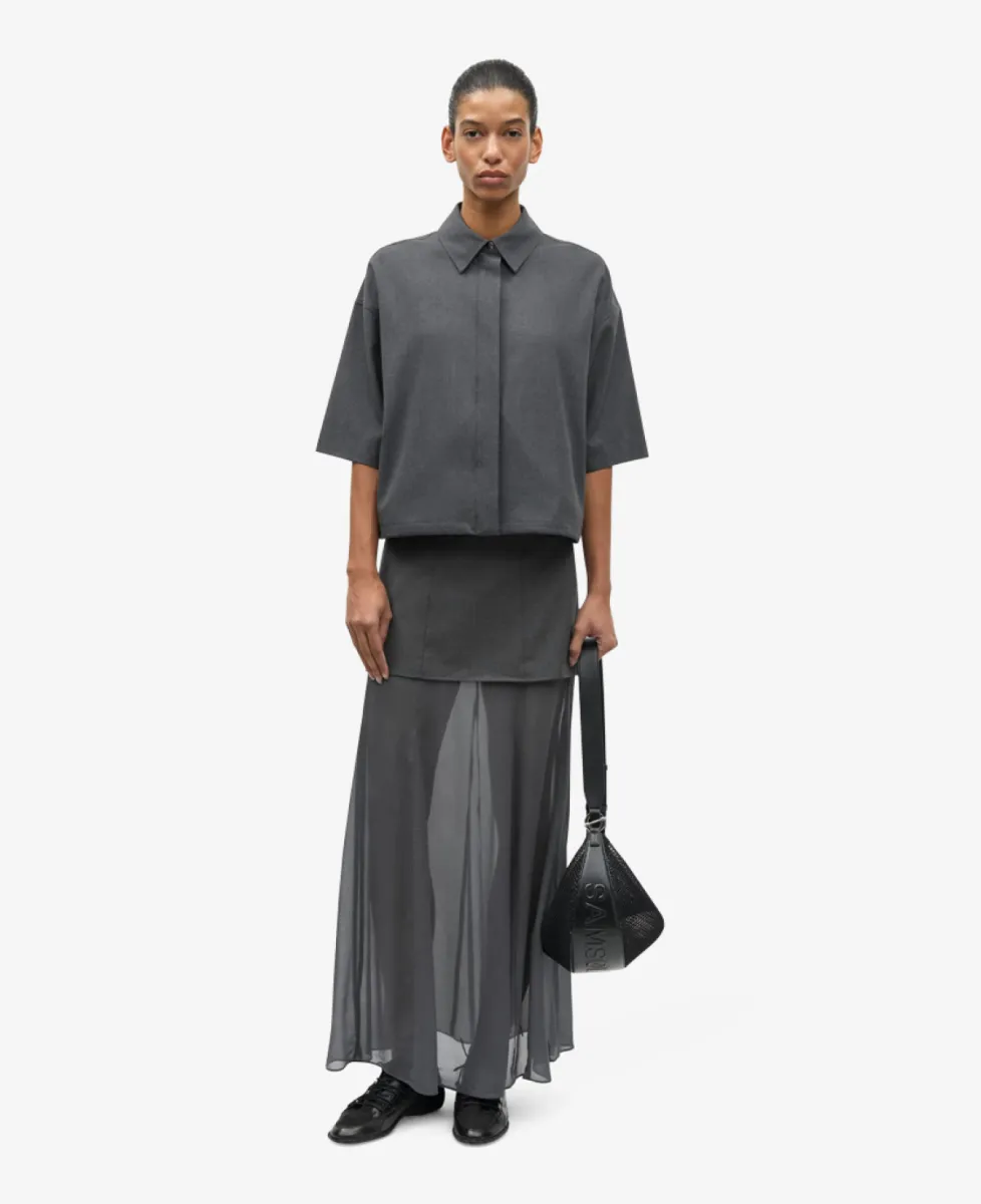 Samsoe Samsoe Blouse - Grijs 2 Samsoe Samsoe Samsoe Samsoe Blouse - Grijs