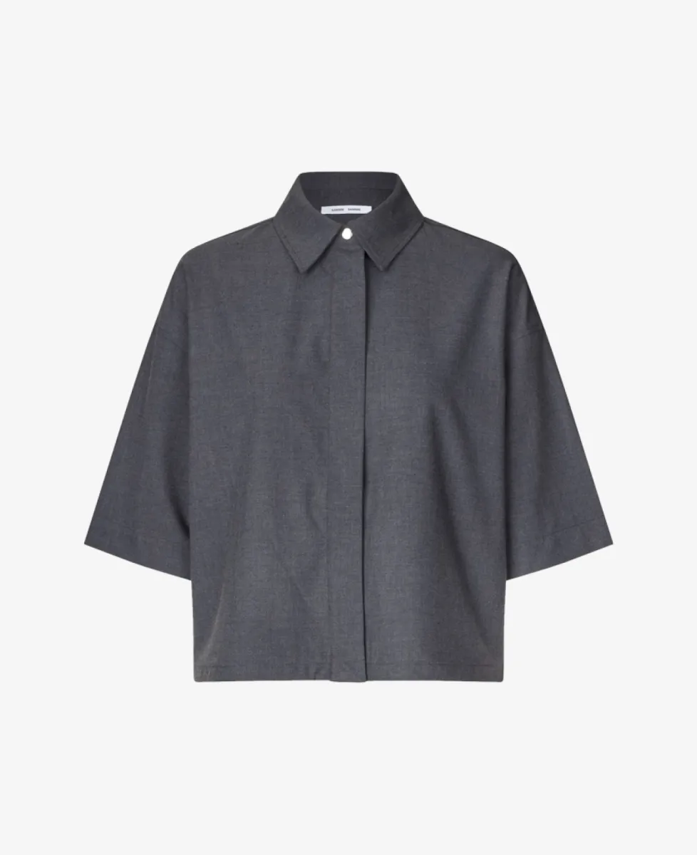 Samsoe Samsoe Blouse - Grijs 1 Samsoe Samsoe Samsoe Samsoe Blouse - Grijs