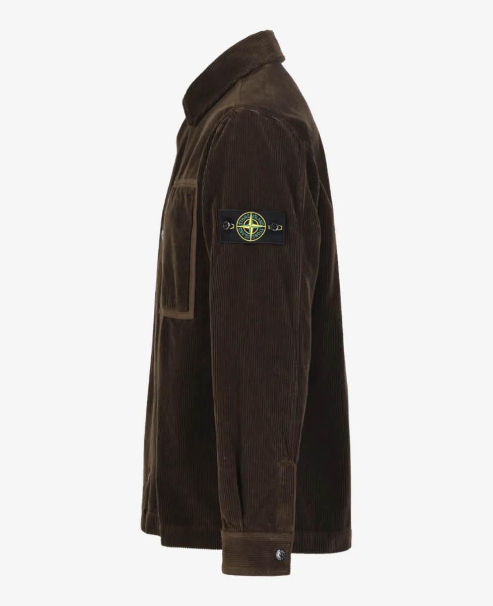 Stone Island Overshirt rib - V0078 COAL GREY 2 Stone Island Stone Island Overshirt rib - V0078 COAL GREY