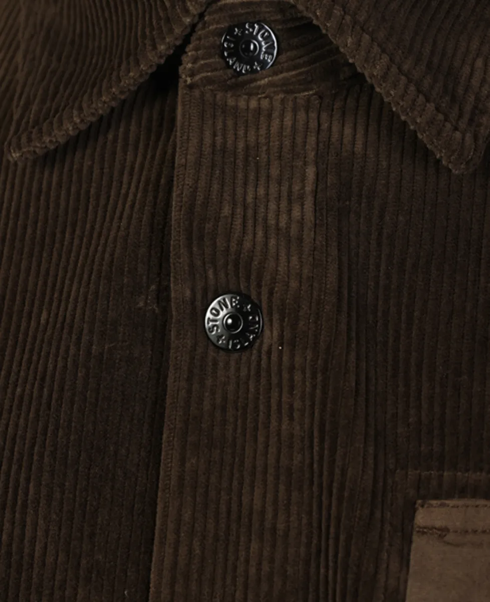 Stone Island Overshirt rib - V0078 COAL GREY 4 Stone Island Stone Island Overshirt rib - V0078 COAL GREY
