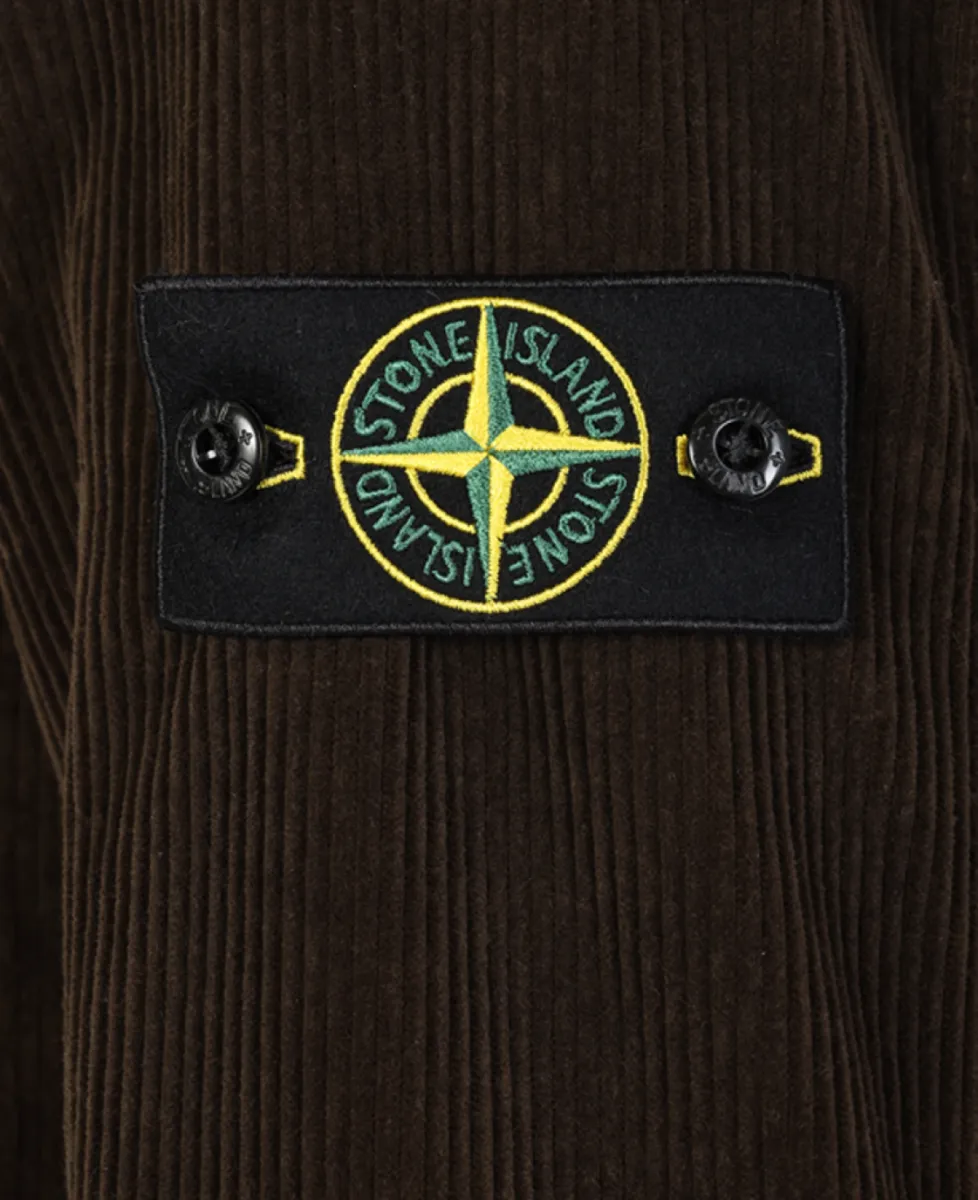 Stone Island Overshirt rib - V0078 COAL GREY 5 Stone Island Stone Island Overshirt rib - V0078 COAL GREY