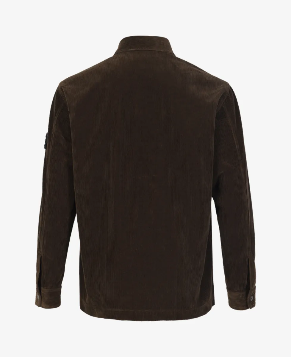 Stone Island Overshirt rib - V0078 COAL GREY 7 Stone Island Stone Island Overshirt rib - V0078 COAL GREY