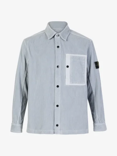 Stone Island Stone Island Overshirt rib - V0049 ASH GREY