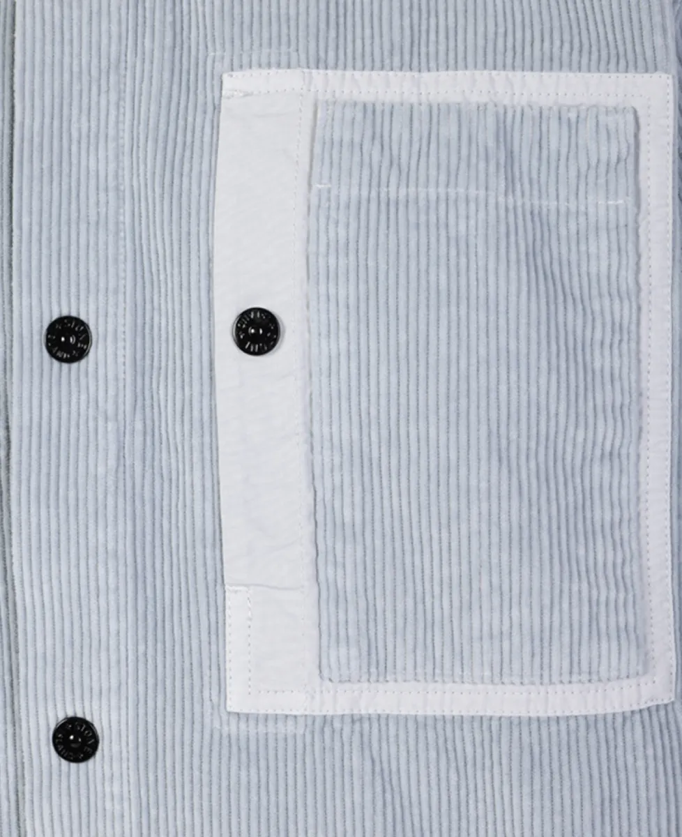 Stone Island Overshirt rib - V0049 ASH GREY 6 Stone Island Stone Island Overshirt rib - V0049 ASH GREY