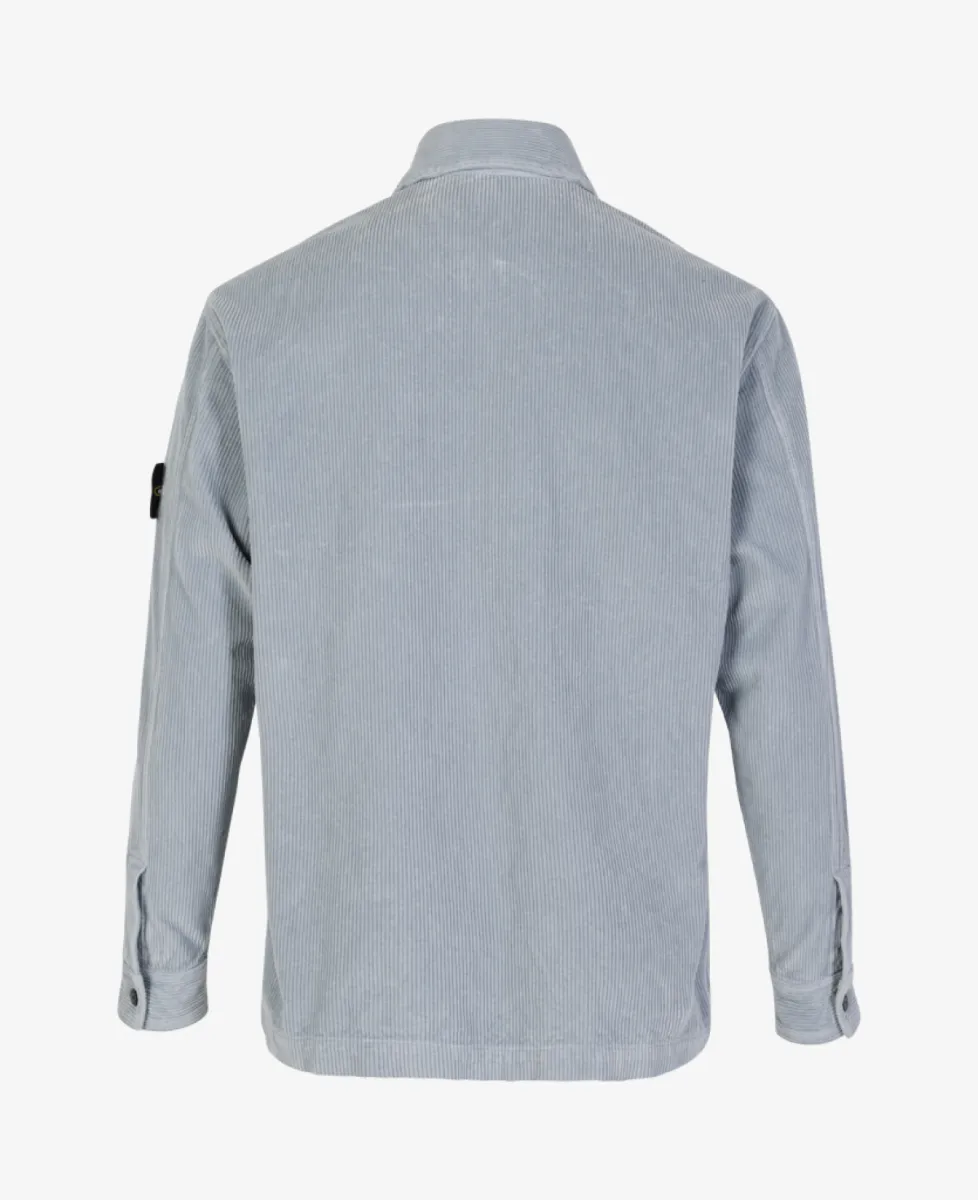 Stone Island Overshirt rib - V0049 ASH GREY 7 Stone Island Stone Island Overshirt rib - V0049 ASH GREY