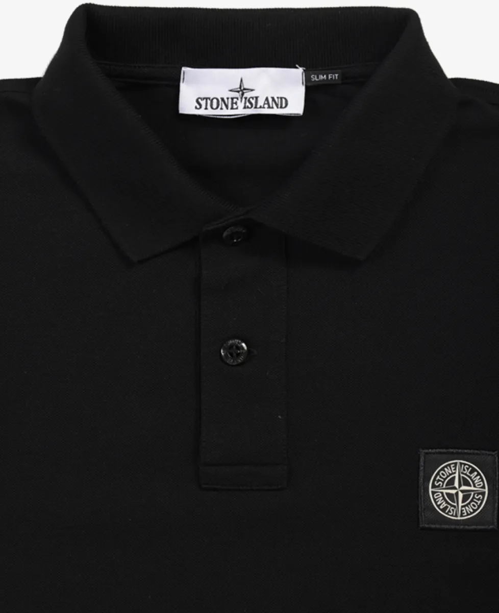 Stone Island Polo pique - V0029 BLACK 3 Stone Island Stone Island Polo pique - V0029 BLACK