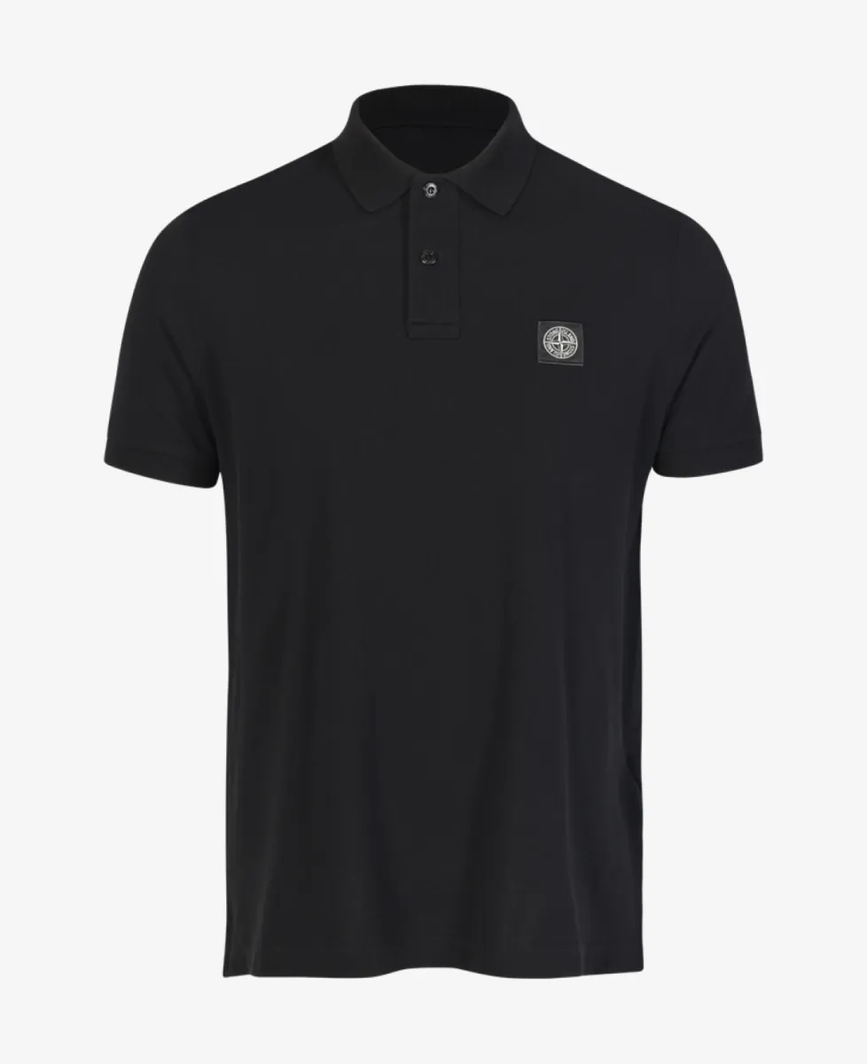 Stone Island Polo pique - V0029 BLACK 1 Stone Island Stone Island Polo pique - V0029 BLACK
