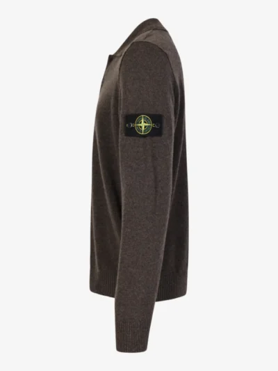 Stone Island Stone Island Trui polo langemouw - V0M62 MELANGE LEAD