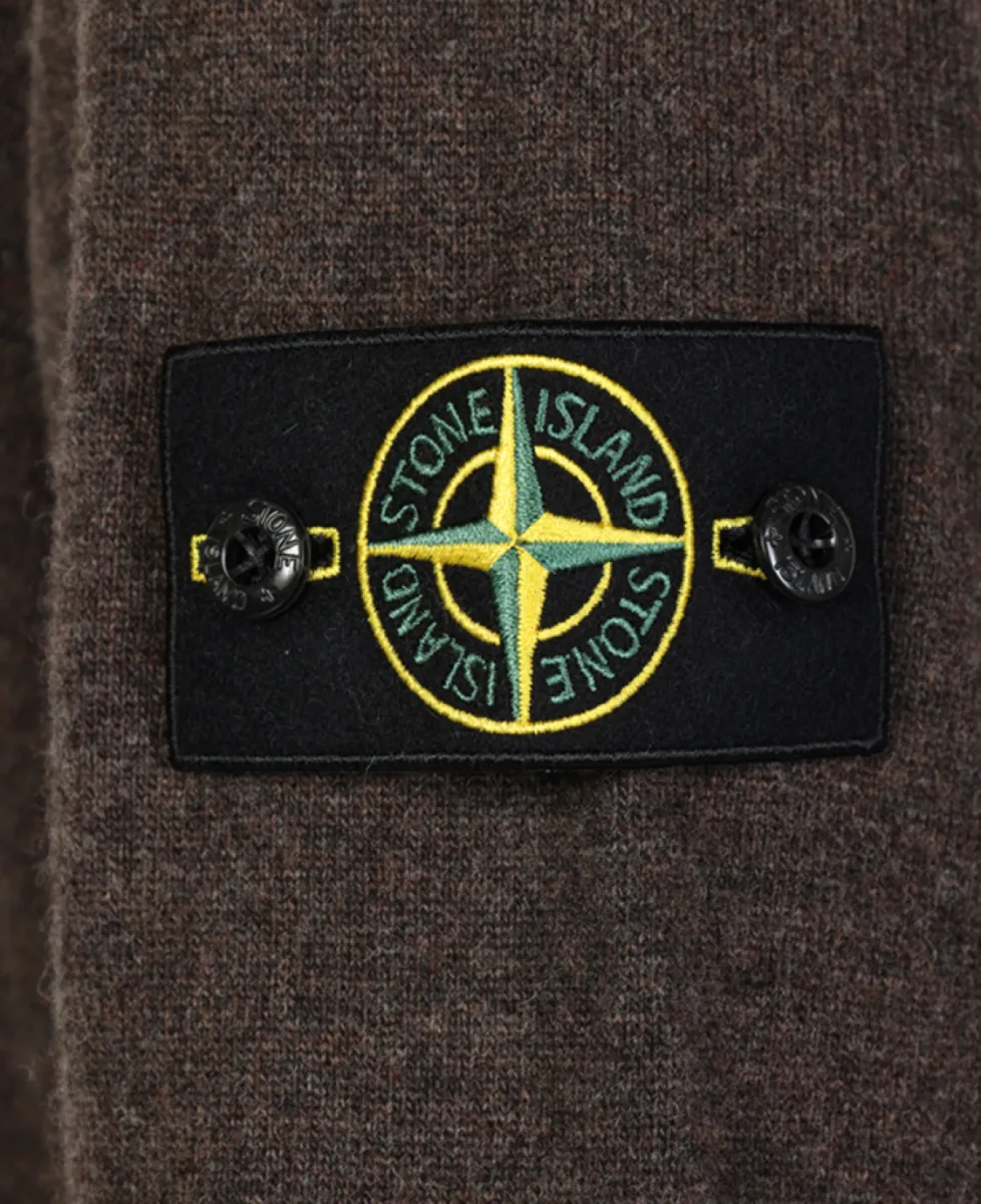 Stone Island Trui polo langemouw - V0M62 MELANGE LEAD 3 Stone Island Stone Island Trui polo langemouw - V0M62 MELANGE LEAD