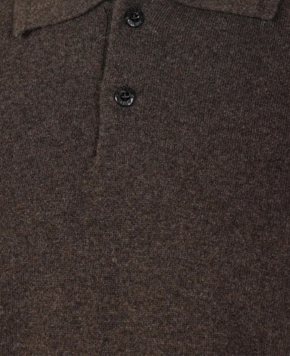 Stone Island Trui polo langemouw - V0M62 MELANGE LEAD 4 Stone Island Stone Island Trui polo langemouw - V0M62 MELANGE LEAD