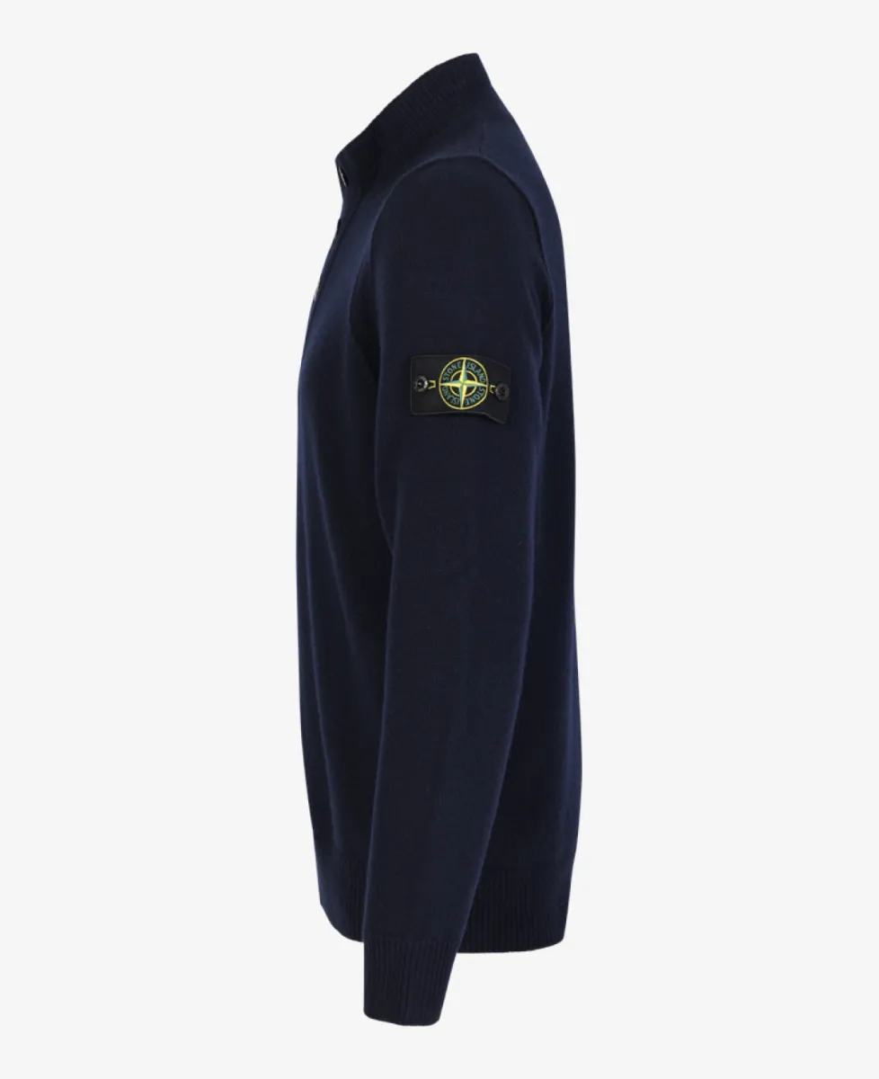 Stone Island Trui half zip - V0020 NAVY BLUE 2 Stone Island Stone Island Trui half zip - V0020 NAVY BLUE