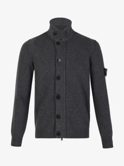 Stone Island Stone Island Vest met knopen - V0M62 MELANGE LEAD