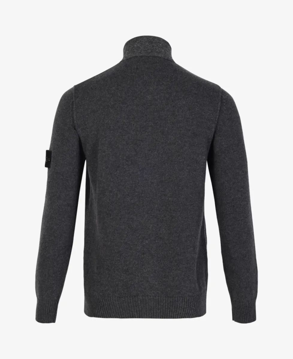 Stone Island Vest met knopen - V0M62 MELANGE LEAD 7 Stone Island Stone Island Vest met knopen - V0M62 MELANGE LEAD