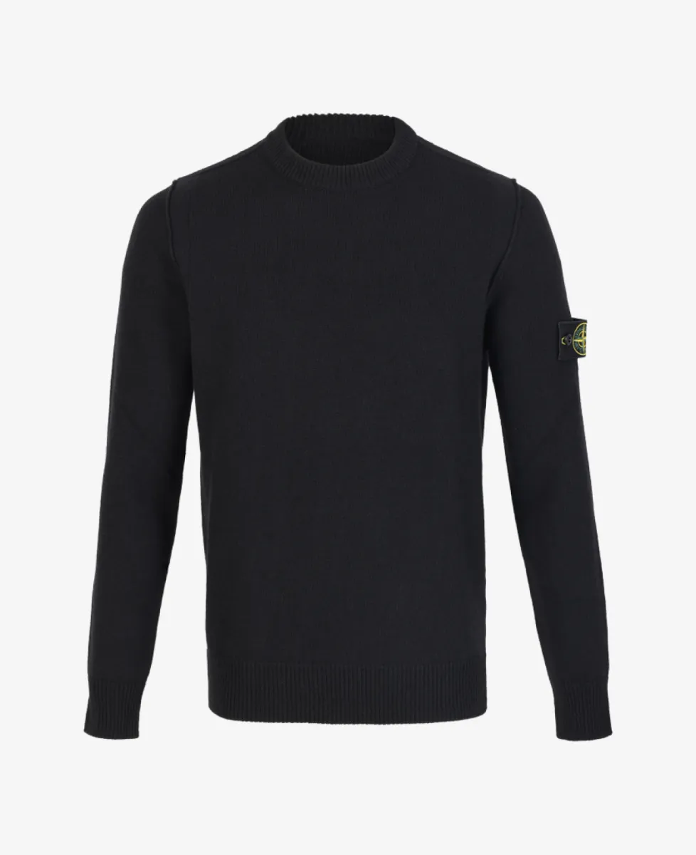 Stone Island Trui gebreid ronde hals - V0029 BLACK 1 Stone Island Stone Island Trui gebreid ronde hals - V0029 BLACK