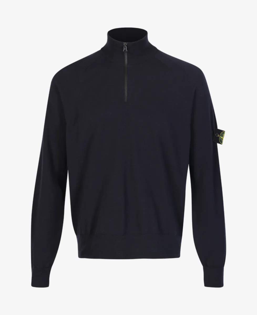 Stone Island Half zip trui - V0020 Navy blue 1 Stone Island Stone Island Half zip trui - V0020 Navy blue