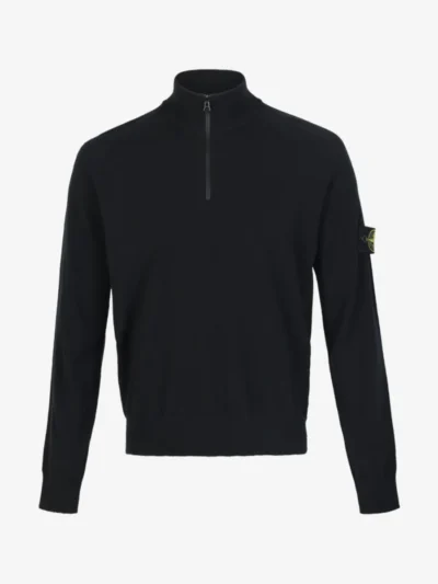 Stone Island Stone Island Half zip trui - V0029 BLACK