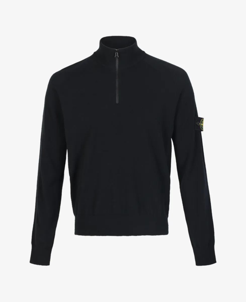 Stone Island Half zip trui - V0029 BLACK 1 Stone Island Stone Island Half zip trui - V0029 BLACK