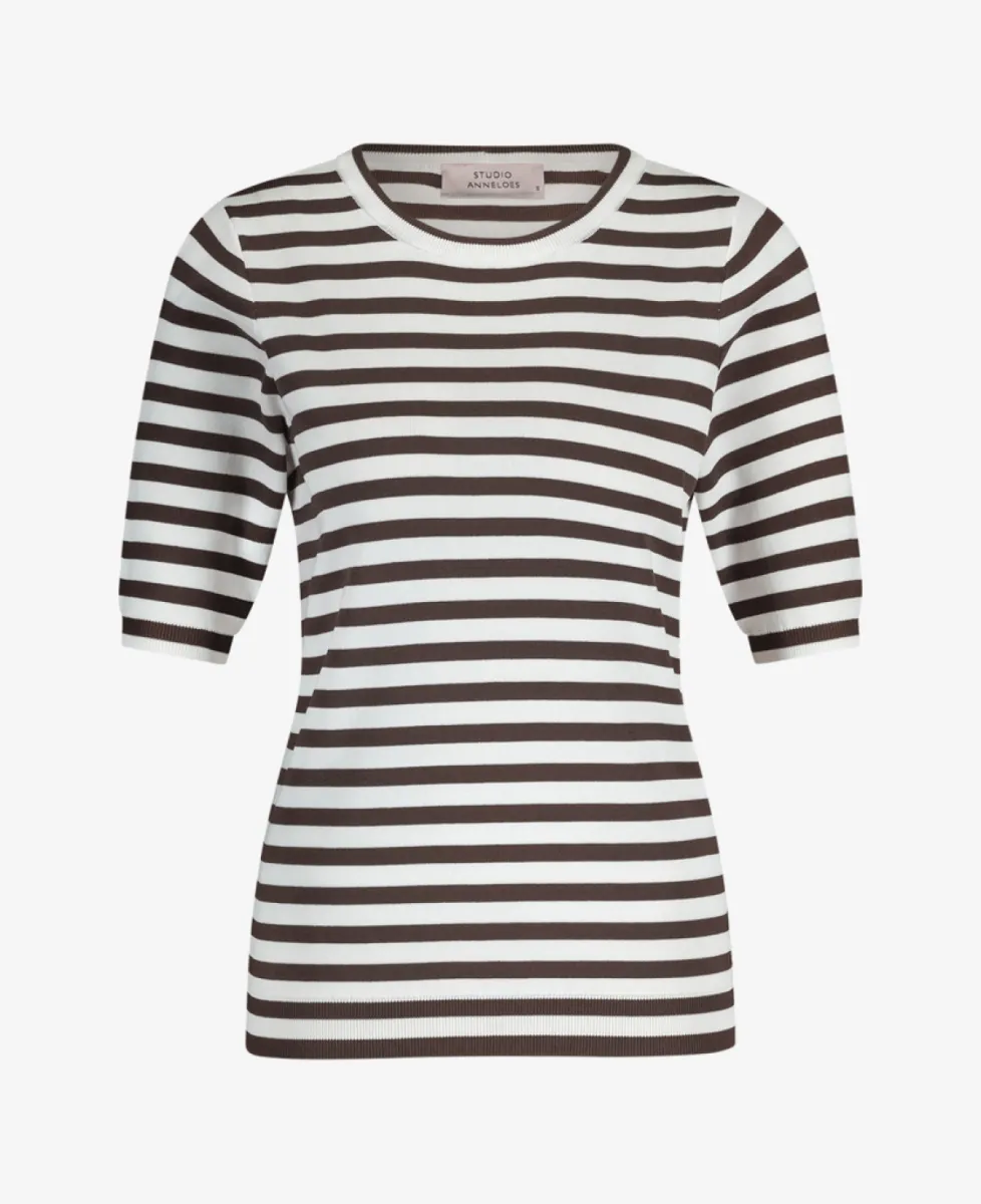 Studio Anneloes Shirt km - Bruin 1 Studio Anneloes Studio Anneloes Shirt km - Bruin
