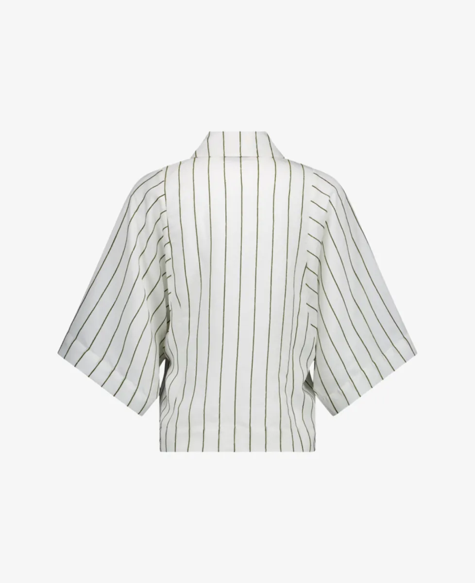 Studio Anneloes Blouse - 1174 offwhite/new army 6 Studio Anneloes Studio Anneloes Blouse - 1174 offwhite/new army