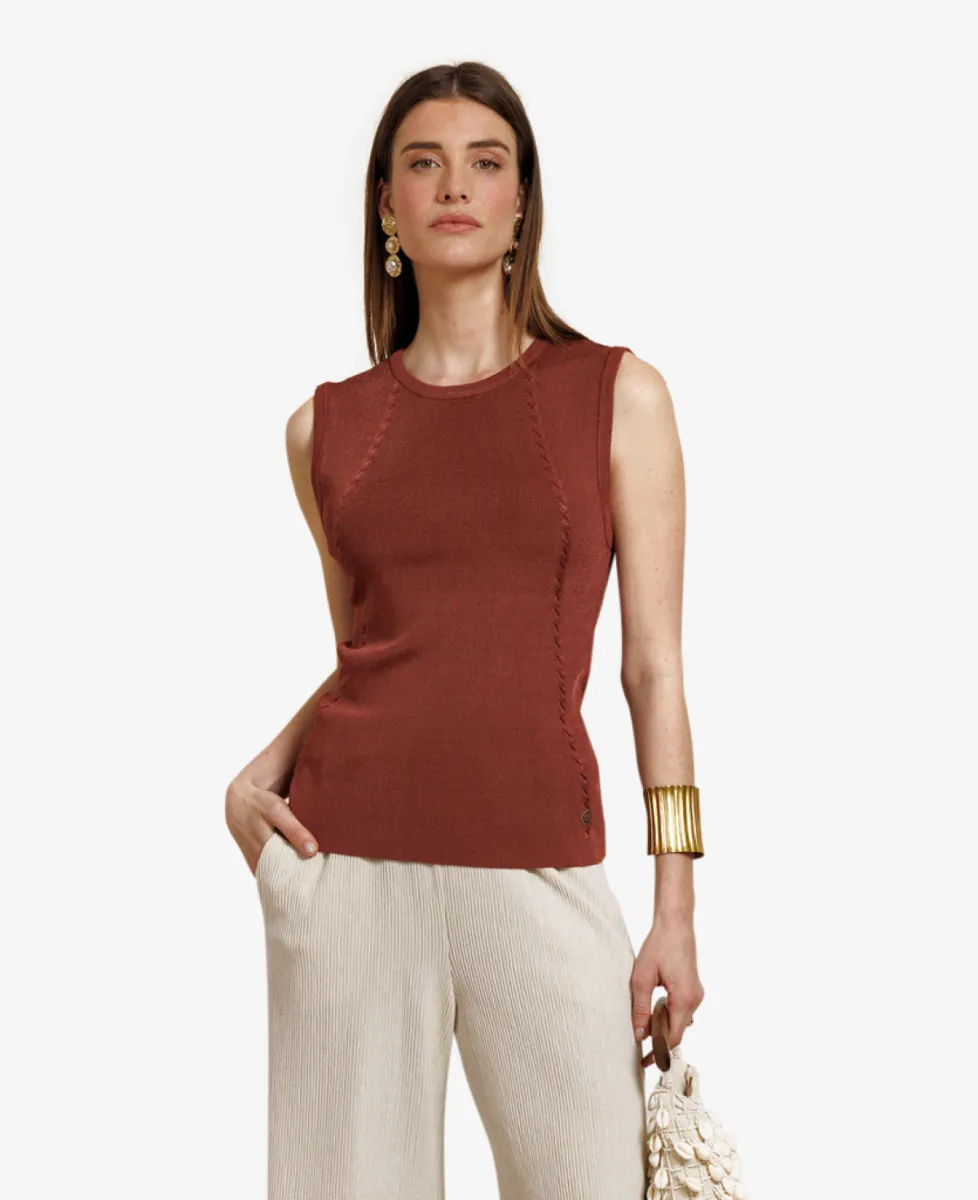 Studio Anneloes Top ml - 3301 rust 2 Studio Anneloes Studio Anneloes Top ml - 3301 rust