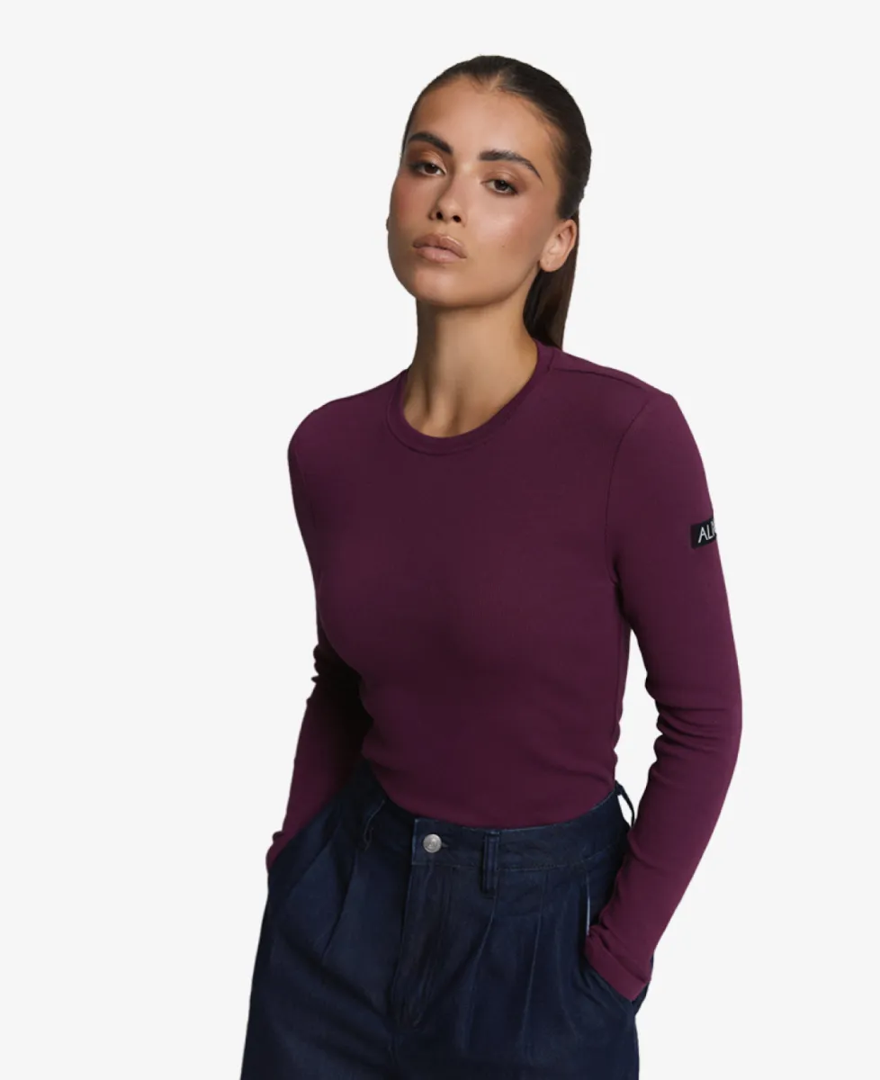 ALIX The Label Tshirt lm - 517 Aubergine 2 ALIX The Label ALIX The Label Tshirt lm - 517 Aubergine