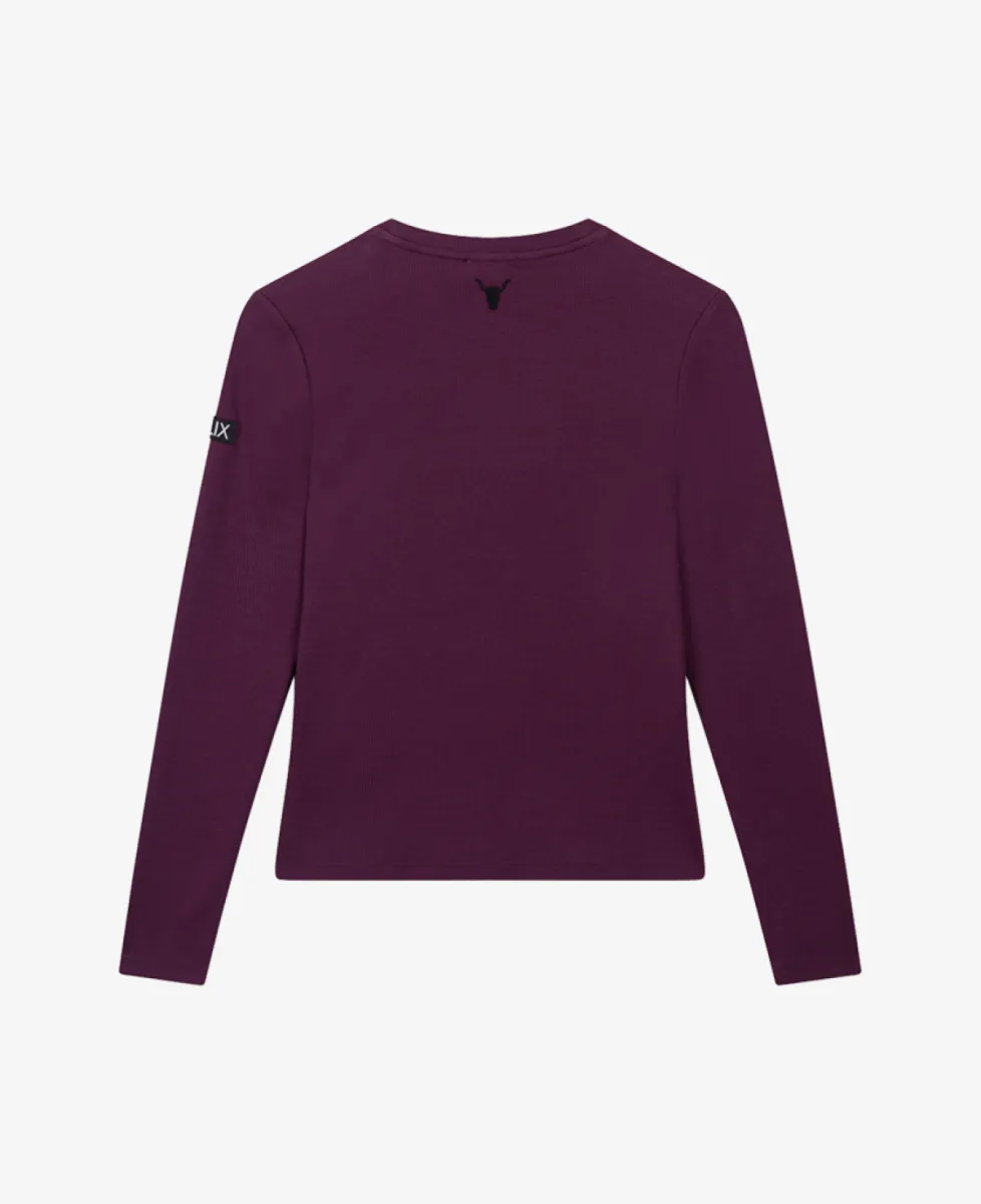 ALIX The Label Tshirt lm - 517 Aubergine 3 ALIX The Label ALIX The Label Tshirt lm - 517 Aubergine