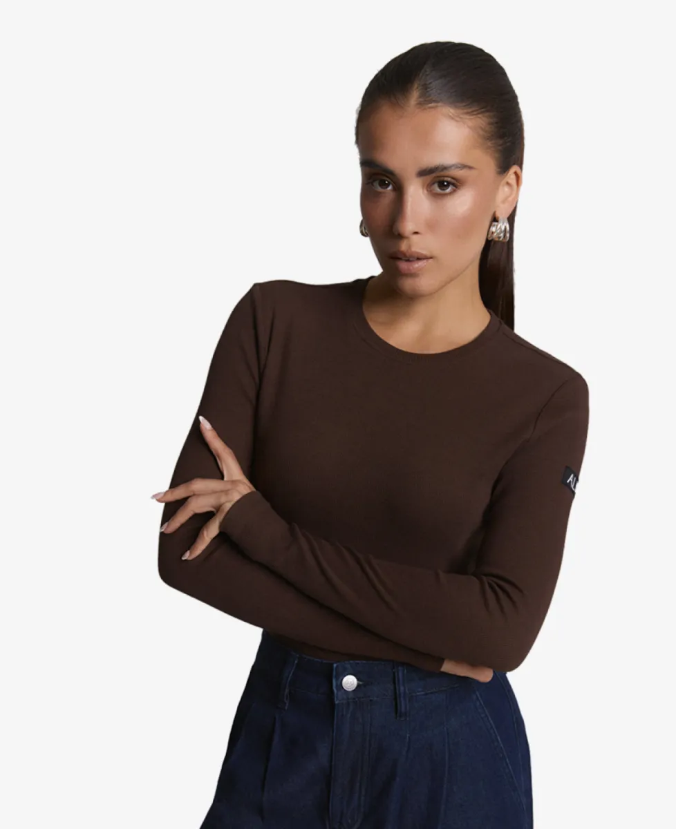 ALIX The Label Tshirt lm - 659 Warm brown 2 ALIX The Label ALIX The Label Tshirt lm - 659 Warm brown
