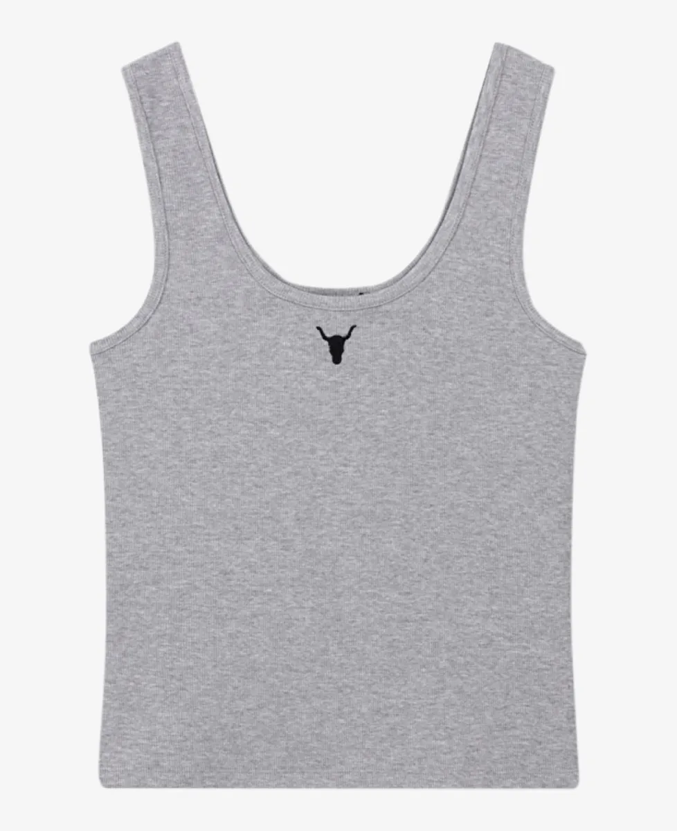 ALIX The Label Top ml - 880 Soft grey melange 1 ALIX The Label ALIX The Label Top ml - 880 Soft grey melange