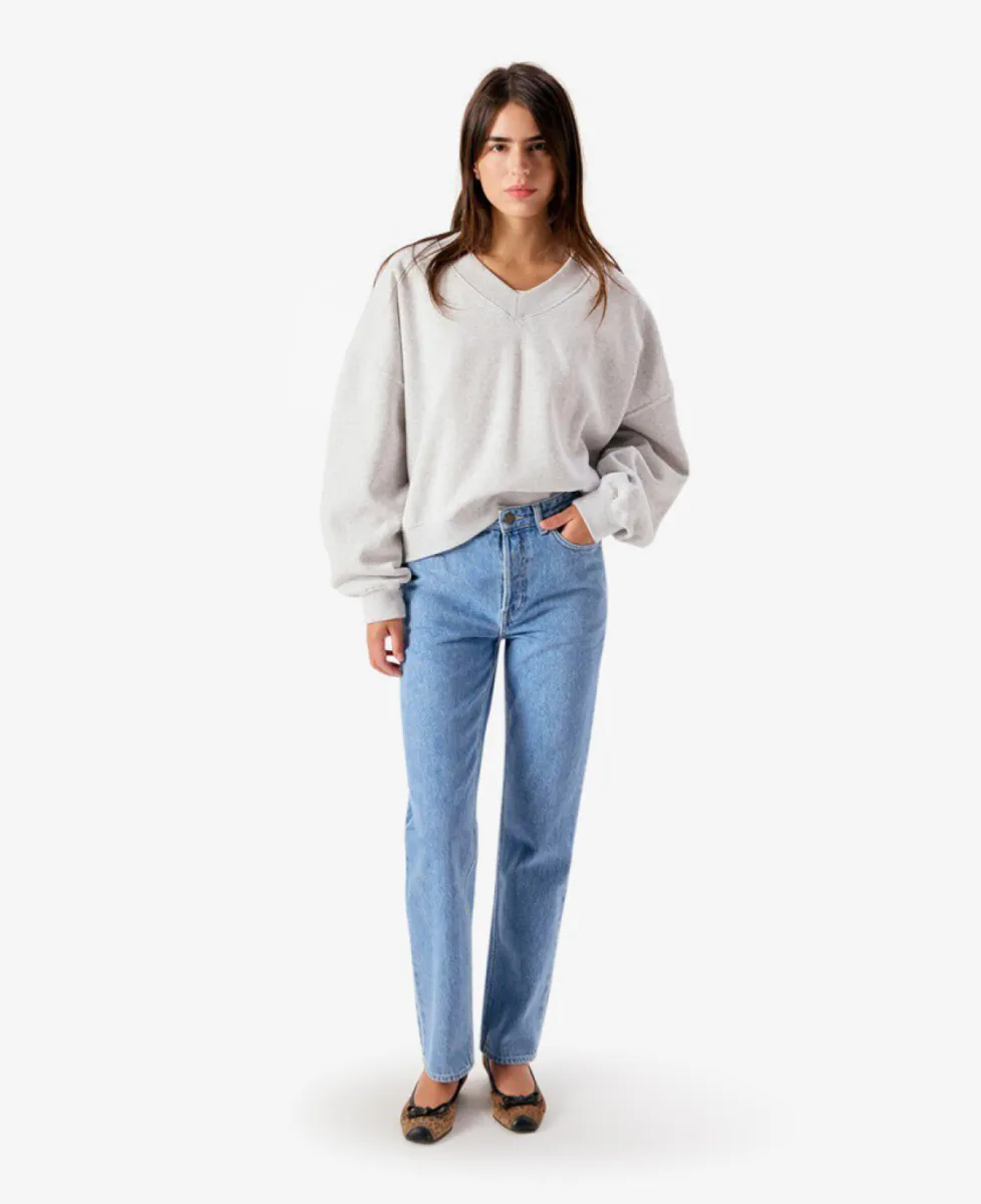 American Vintage Sweat - Heather grey 2 American Vintage American Vintage Sweat - Heather grey