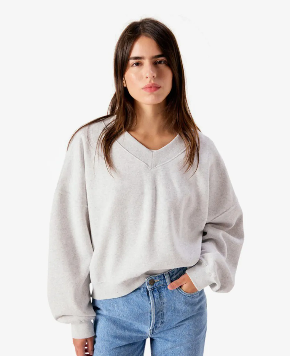 American Vintage Sweat - Heather grey 3 American Vintage American Vintage Sweat - Heather grey
