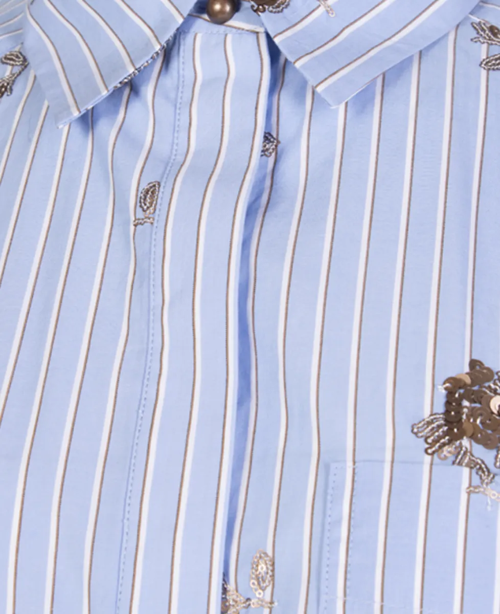 Beaumont Blouse - 5140 blue stripe 2 Beaumont Beaumont Blouse - 5140 blue stripe