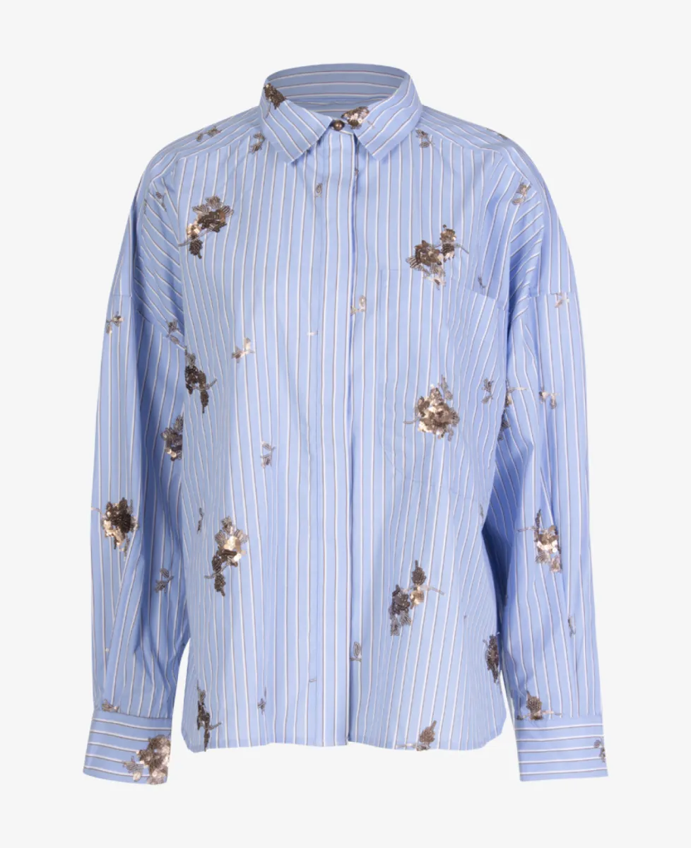 Beaumont Blouse - 5140 blue stripe 1 Beaumont Beaumont Blouse - 5140 blue stripe