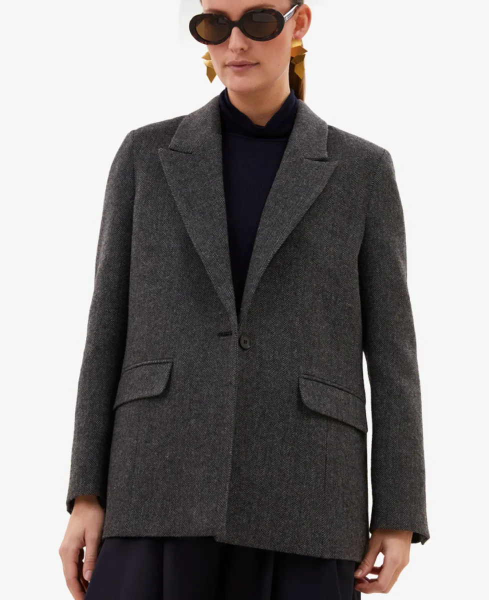 By-Bar Blazer - 835 dark grey melee 3 By-Bar By-Bar Blazer - 835 dark grey melee