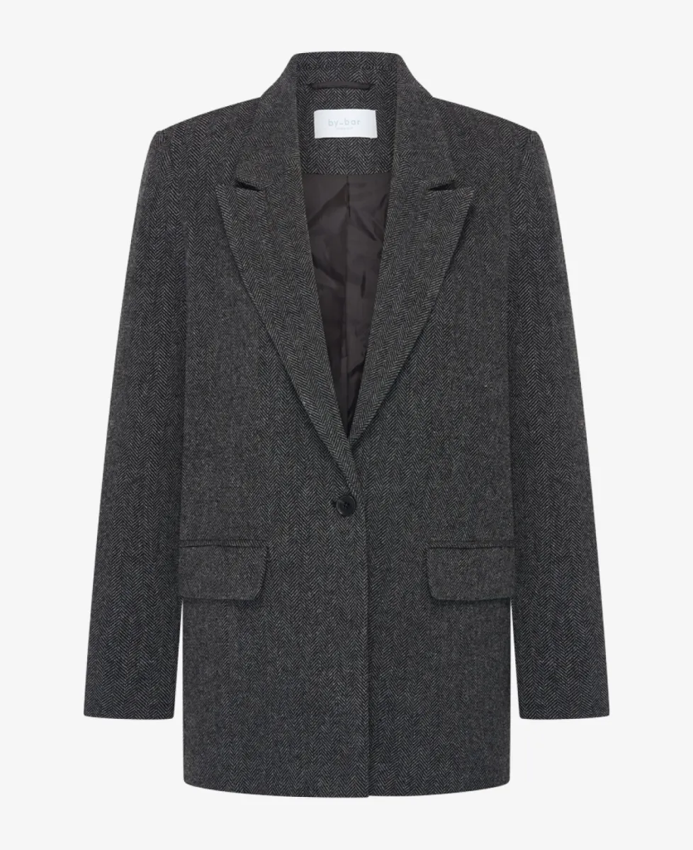 By-Bar Blazer - 835 dark grey melee 1 By-Bar By-Bar Blazer - 835 dark grey melee