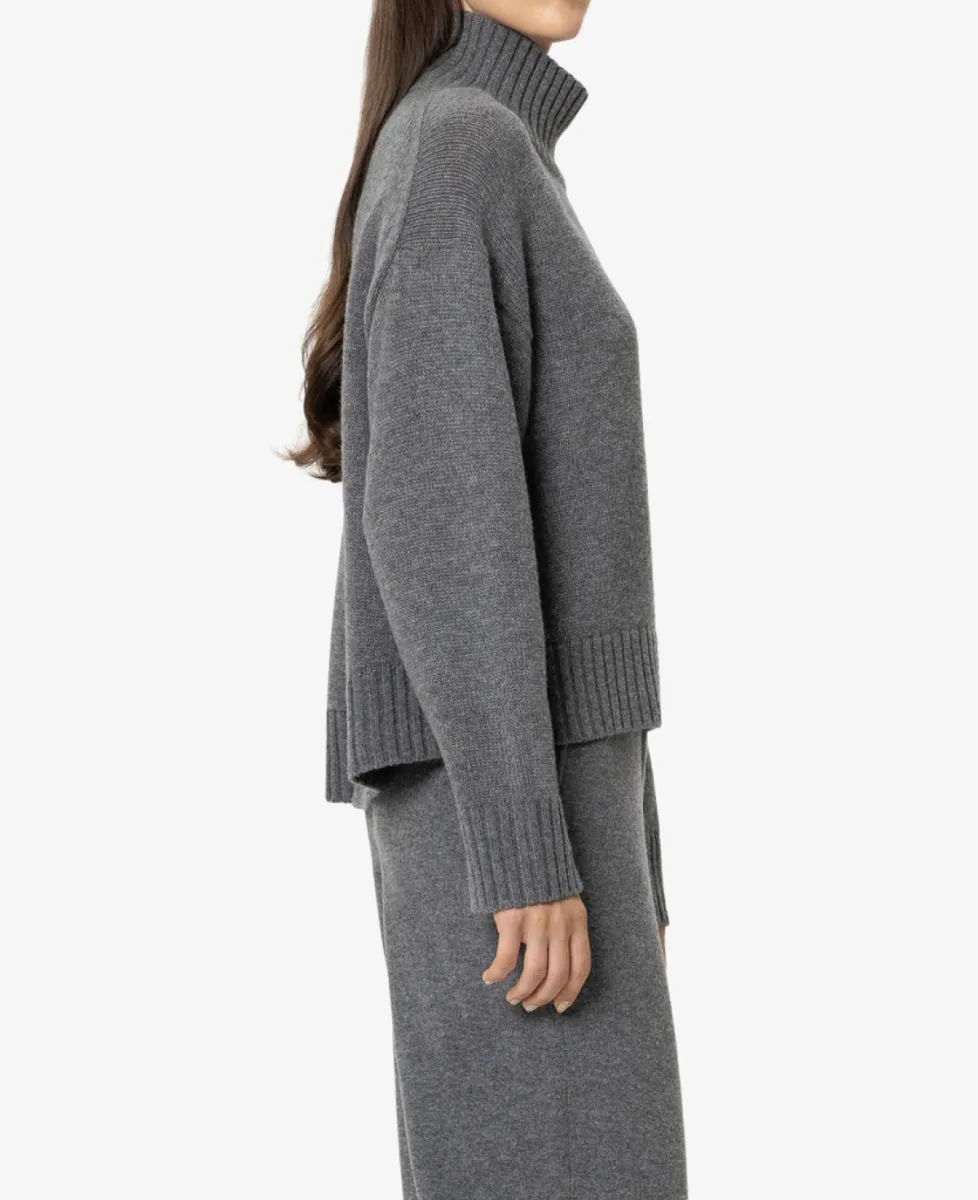 Luisa Cerano Turtleneck aus Woll-Mix - heather grey 4 Luisa Cerano Luisa Cerano Turtleneck aus Woll-Mix - heather grey