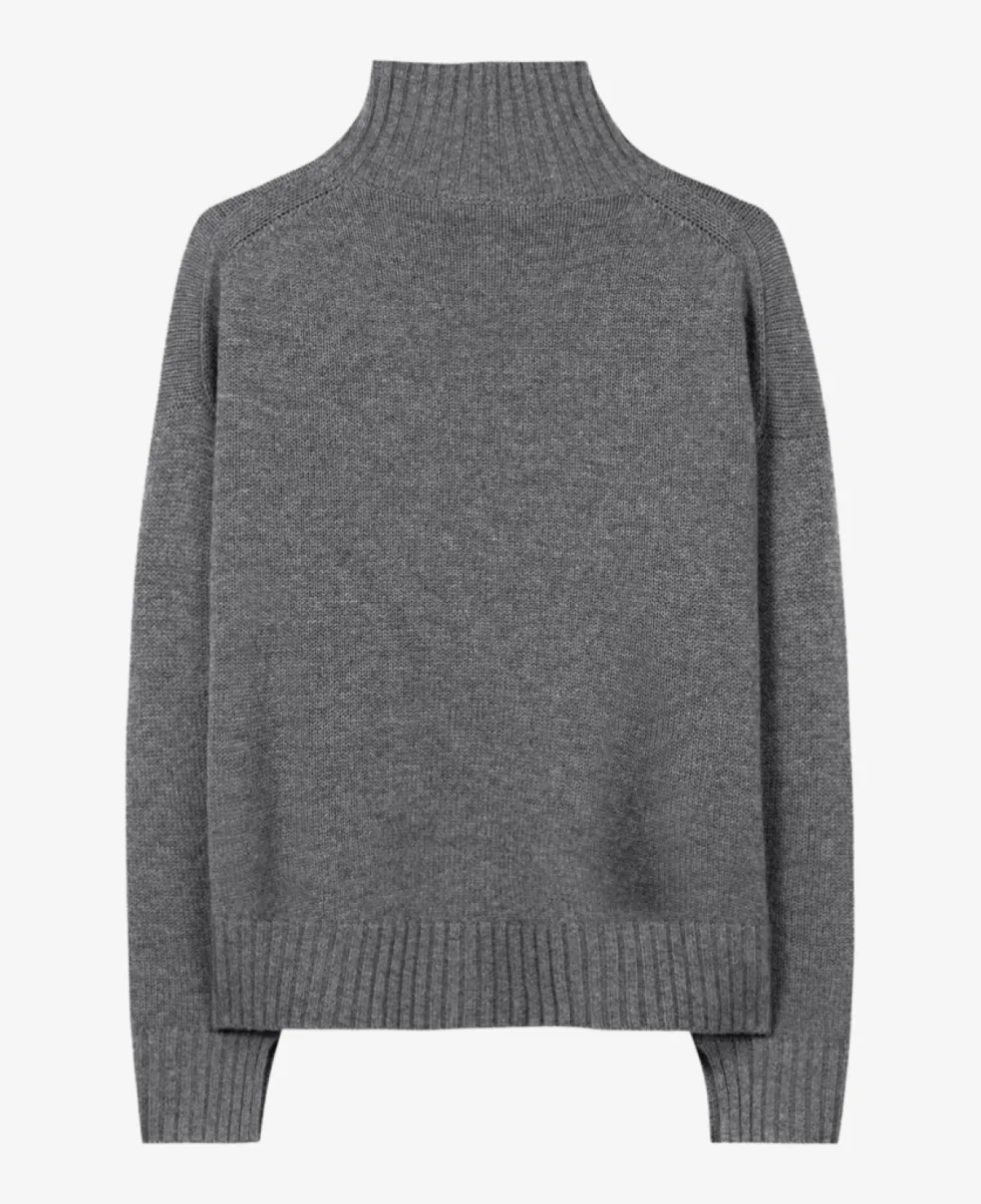 Luisa Cerano Turtleneck aus Woll-Mix - heather grey 6 Luisa Cerano Luisa Cerano Turtleneck aus Woll-Mix - heather grey